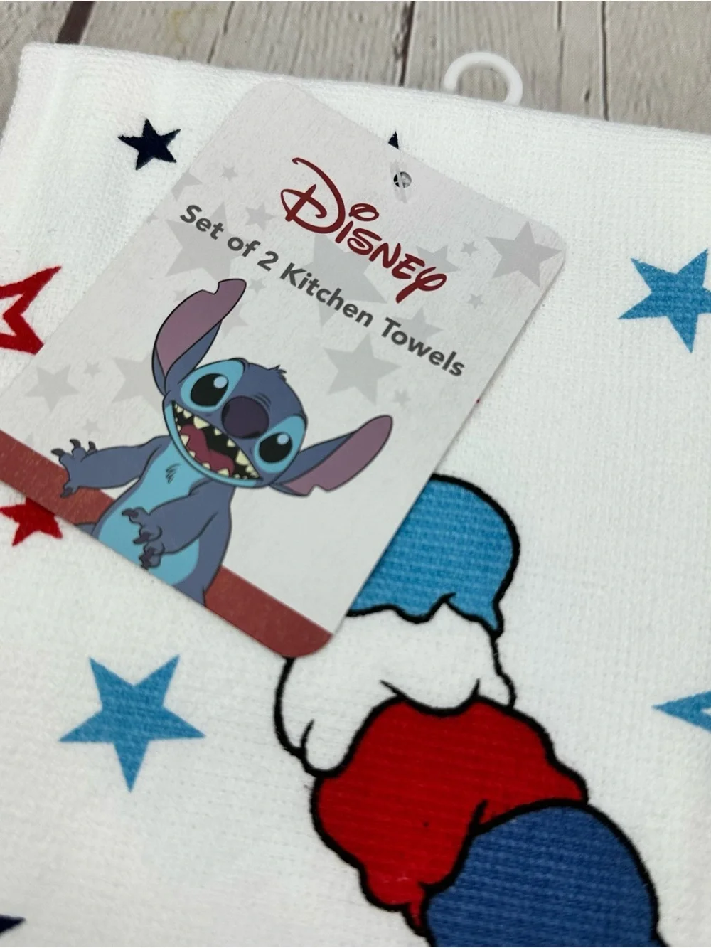 NWT Disney Stitch Kitchen Towel & dish drying mat fandom 4th of July summer USA